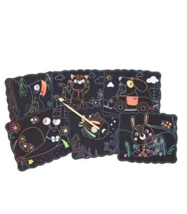 WOOPIE ART&FUN Zestaw Kreatywny Wydrapywanki dla Dzieci 7 el.