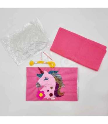 WOOPIE ART&FUN Zestaw Kreatywny Poduszka do Ozdobienia Jednorożec