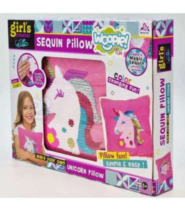 WOOPIE ART&FUN Zestaw Kreatywny Poduszka do Ozdobienia Jednorożec