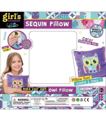 WOOPIE ART&FUN Zestaw Kreatywny Poduszka do Ozdobienia Sówka