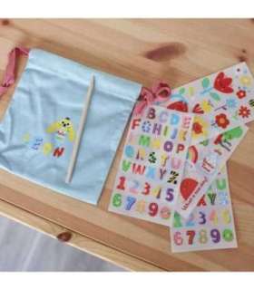 WOOPIE ART&FUN Zestaw Kreatywny Zrób Torebkę Dekorowanie Woreczka Imię Dziecka DIY