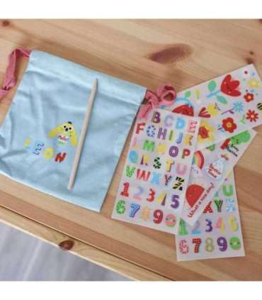 WOOPIE ART&FUN Zestaw Kreatywny Zrób Torebkę Dekorowanie Woreczka Imię Dziecka DIY