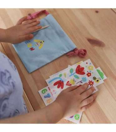 WOOPIE ART&FUN Zestaw Kreatywny Zrób Torebkę Dekorowanie Woreczka Imię Dziecka DIY