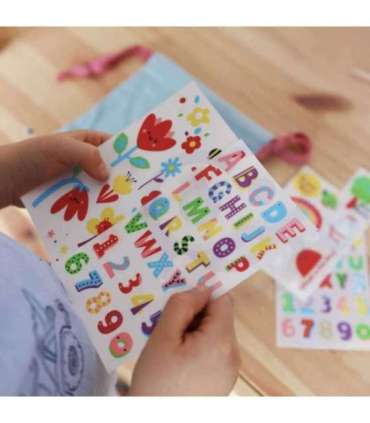 WOOPIE ART&FUN Zestaw Kreatywny Zrób Torebkę Dekorowanie Woreczka Imię Dziecka DIY