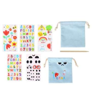 WOOPIE ART&FUN Zestaw Kreatywny Zrób Torebkę Dekorowanie Woreczka Imię Dziecka DIY