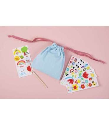 WOOPIE ART&FUN Zestaw Kreatywny Zrób Torebkę Dekorowanie Woreczka Imię Dziecka DIY