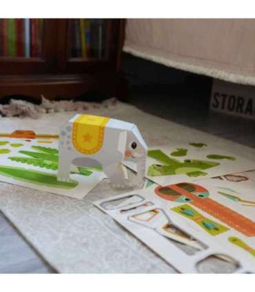 WOOPIE ART&FUN Zestaw Kreatywny Origami 3D Zrób to Sam 10 Zwierzaków