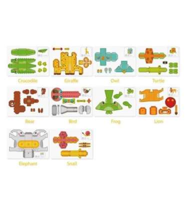 WOOPIE ART&FUN Zestaw Kreatywny Origami 3D Zrób to Sam 10 Zwierzaków