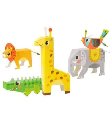 WOOPIE ART&FUN Zestaw Kreatywny Origami 3D Zrób to Sam 10 Zwierzaków