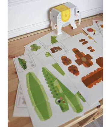 WOOPIE ART&FUN Zestaw Kreatywny Origami 3D Zrób to Sam 10 Zwierzaków