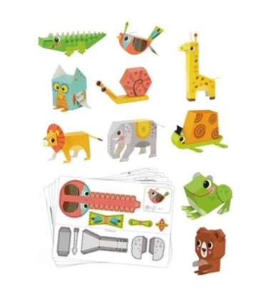 WOOPIE ART&FUN Zestaw Kreatywny Origami 3D Zrób to Sam 10 Zwierzaków