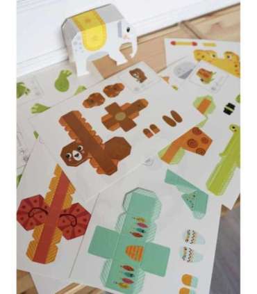 WOOPIE ART&FUN Zestaw Kreatywny Origami 3D Zrób to Sam 10 Zwierzaków