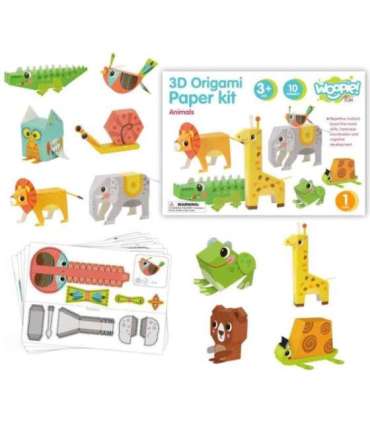WOOPIE ART&FUN Zestaw Kreatywny Origami 3D Zrób to Sam 10 Zwierzaków
