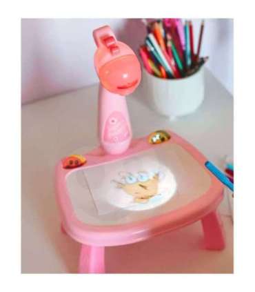 WOOPIE Tablica do Rysowania Projektor Różowa Żyrafa + Flamastry