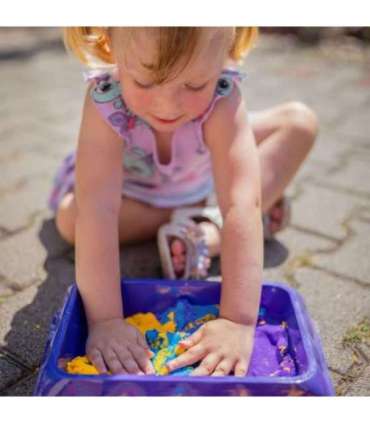 WOOPIE Piasek Kinetyczny 0,6 kg Zestaw Jednorożec Stolik z Foremkami