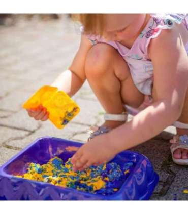 WOOPIE Piasek Kinetyczny 0,6 kg Zestaw Jednorożec Stolik z Foremkami