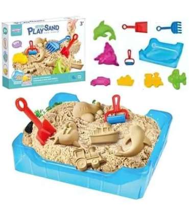 WOOPIE Piasek Kinetyczny 0,5 kg Zestaw Stolik z Foremkami