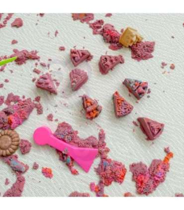 WOOPIE Piasek Kinetyczny 6 Kolorów 1,2 kg Zestaw Restauracja Stolik z Foremkami