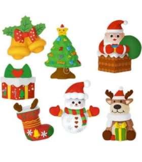 WOOPIE Zestaw Kreatywny z Farbami DIY Zrób Odlewy Gipsowe Figurki i Pomaluj - Zestaw Świąteczny