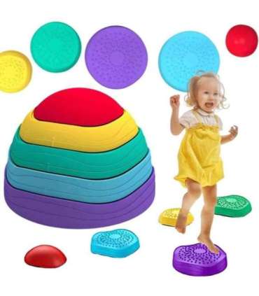 WOOPIE Ścieżka Sensoryczna Kamienie Balansujące dla Dzieci Trening Równowagi 5 szt.