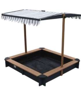 AXI Drewniana Piaskownica z Daszkiem Zamykana z Ławkami