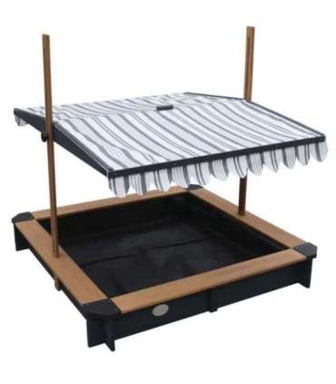 AXI Drewniana Piaskownica z Daszkiem Zamykana z Ławkami