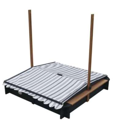 AXI Drewniana Piaskownica z Daszkiem Zamykana z Ławkami