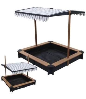 AXI Drewniana Piaskownica z Daszkiem Zamykana z Ławkami