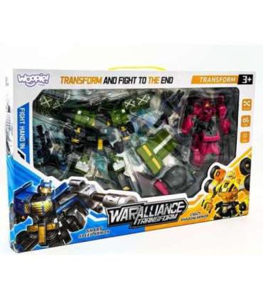 WOOPIE Roboty Transformujące Zestaw 4w1 Samochody Bojowe