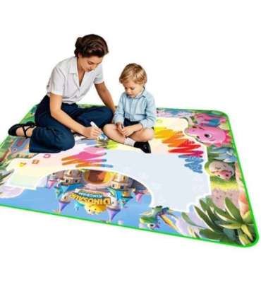 WOOPIE Mata Wodna do Malowania dla Dzieci z Dinozaurami + Akcesoria