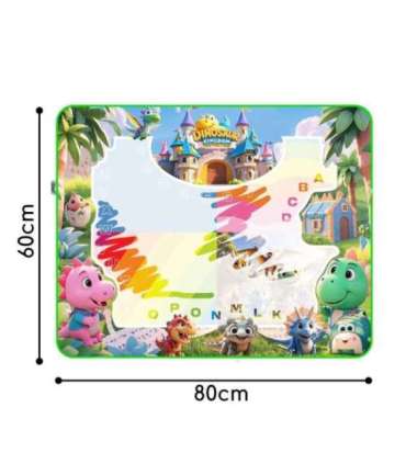 WOOPIE Mata Wodna do Malowania dla Dzieci z Dinozaurami + Akcesoria