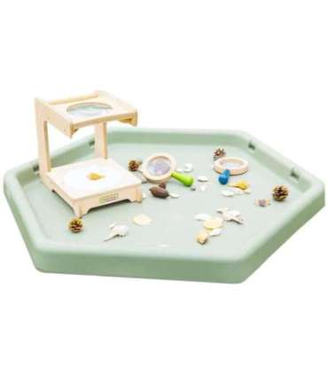 MASTERKIDZ Sześciokątny Stolik Do Zabawy Piaskiem i Wodą Regulowany