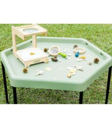 MASTERKIDZ Sześciokątny Stolik Do Zabawy Piaskiem i Wodą Regulowany