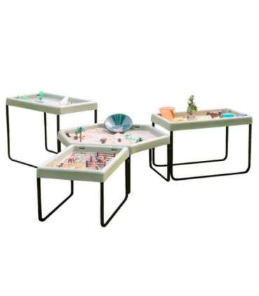 MASTERKIDZ Sześciokątny Stolik Do Zabawy Piaskiem i Wodą Regulowany