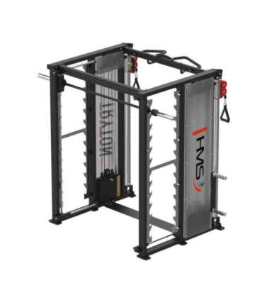 TRYTON TRAINING GATE WITH SMITH MACHINE 3D - DUAL PULLEY AND WEIGHT STACK COMMERCIAL HMS