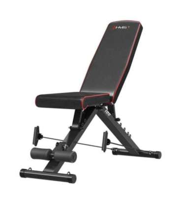 L1217 FOLDABLE ADJUSTABLE EXERCISE BENCH WITH ROPES HMS