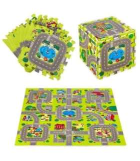 MD02 KID'S MAT PUZZLE CARS 9 ELEMENTS 90x90CM NILS FUN