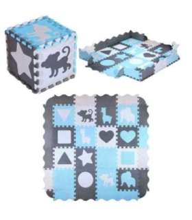 MD03 KID'S PLAYPEN PUZZLE MAT MINT 36 ELEMENTS 140x140CM NILS FUN