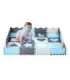 MD03 KID'S PLAYPEN PUZZLE MAT MINT 36 ELEMENTS 140x140CM NILS FUN