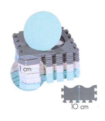 MD03 KID'S PLAYPEN PUZZLE MAT MINT 36 ELEMENTS 140x140CM NILS FUN