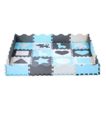 MD03 KID'S PLAYPEN PUZZLE MAT MINT 36 ELEMENTS 140x140CM NILS FUN