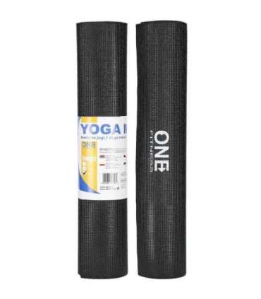 YM02 BLACK YOGA MAT ONE FITNESS