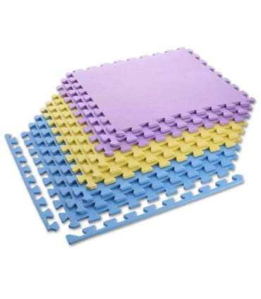 MP10 MULTIPACK YELL-BLUE-PURP PUZZLE PROTECTIVE MAT 60x60x1.0 CM (9 PCS. SET) ONE FITNESS