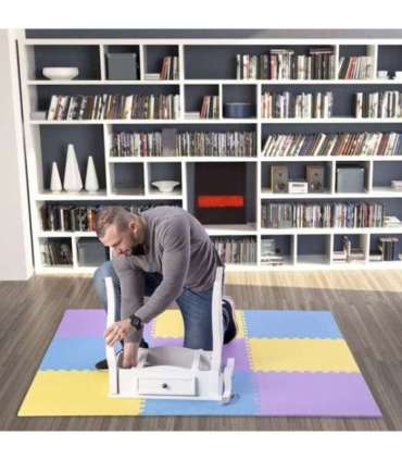 MP10 MULTIPACK YELL-BLUE-PURP PUZZLE PROTECTIVE MAT 60x60x1.0 CM (9 PCS. SET) ONE FITNESS