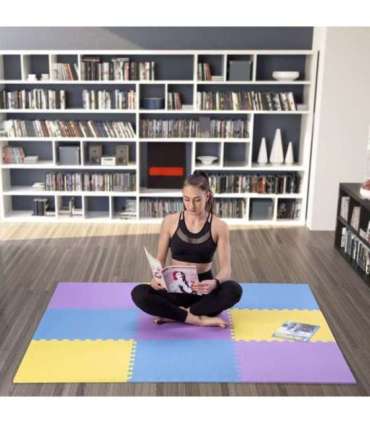 MP10 MULTIPACK YELL-BLUE-PURP PUZZLE PROTECTIVE MAT 60x60x1.0 CM (9 PCS. SET) ONE FITNESS