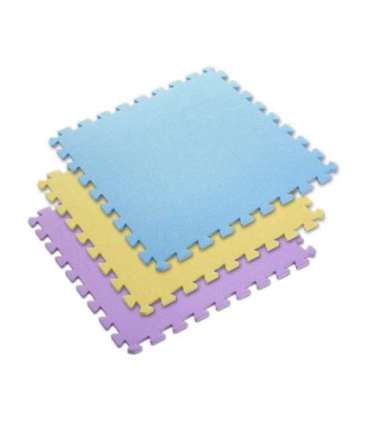 MP10 MULTIPACK YELL-BLUE-PURP PUZZLE PROTECTIVE MAT 60x60x1.0 CM (9 PCS. SET) ONE FITNESS