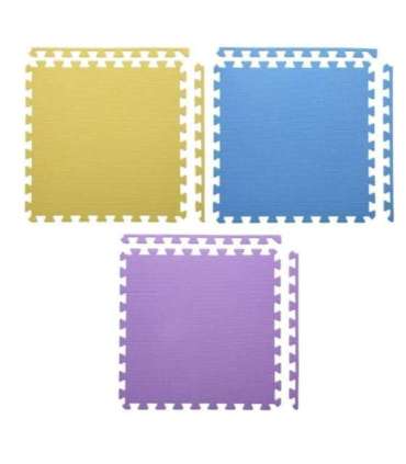MP10 MULTIPACK YELL-BLUE-PURP PUZZLE PROTECTIVE MAT 60x60x1.0 CM (9 PCS. SET) ONE FITNESS