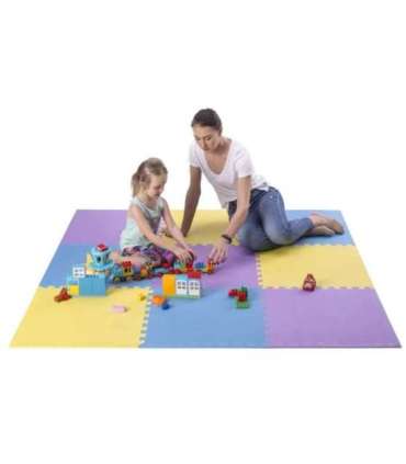 MP10 MULTIPACK YELL-BLUE-PURP PUZZLE PROTECTIVE MAT 60x60x1.0 CM (9 PCS. SET) ONE FITNESS