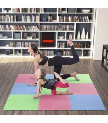 MP10 MULTIPACK GREEN-BL-RED PUZZLE PROTECTIVE MAT 60x60x1.0 CM (9 PCS. SET) ONE FITNESS