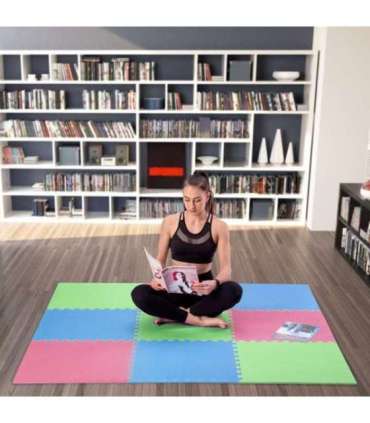 MP10 MULTIPACK GREEN-BL-RED PUZZLE PROTECTIVE MAT 60x60x1.0 CM (9 PCS. SET) ONE FITNESS